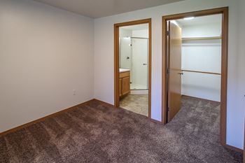 Primary bathroom and walk-in closet (3 bedroom units)